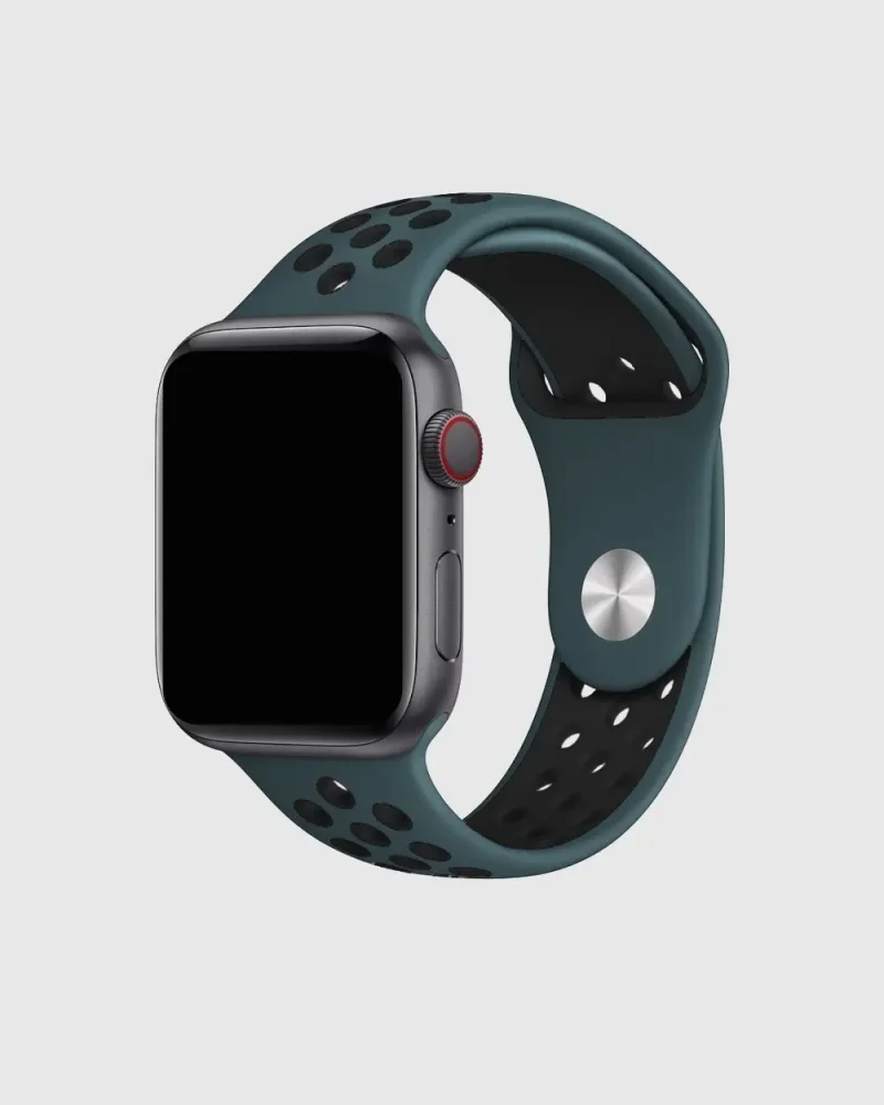 Sport Band Active Apple Watch Band - Celestial Teal Black