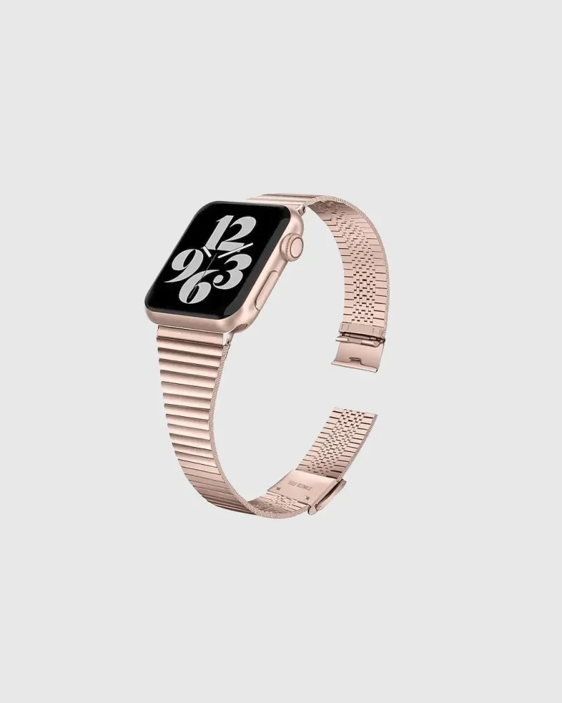 Havana Stainless Steel Apple Watch Band - Champagne Rose Gold