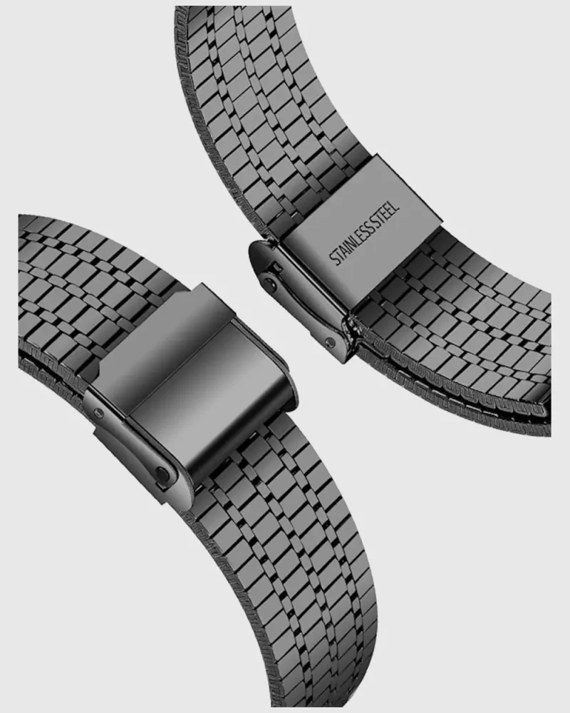 Alternative view of Matrix Stainless Steel Apple Watch Band - Black