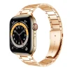 Rose gold stainless steel smartwatch with classic analog dial and metal band