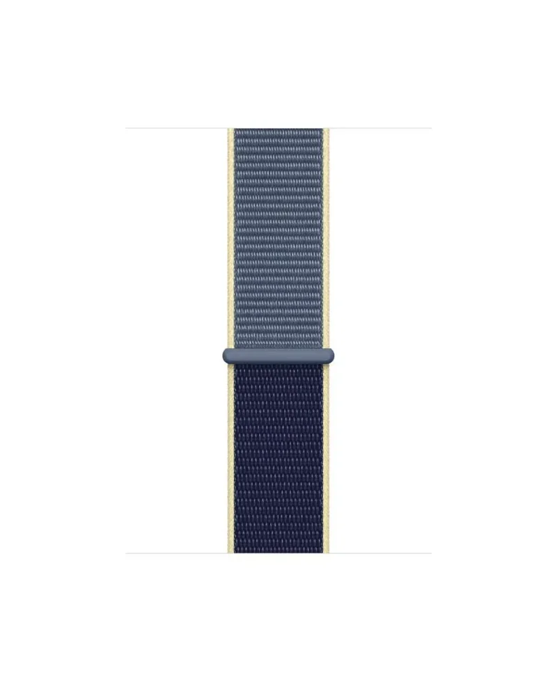 Alaskan Blue and cream Sport Loop woven nylon watch band with connector