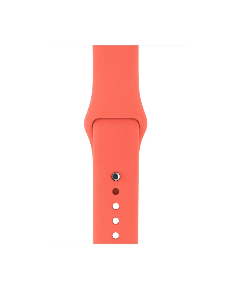 Apricot sport band for smartwatch with silicone material and adjustable fit