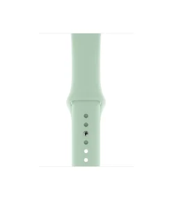 Green silicone sport band with button closures for smartwatch