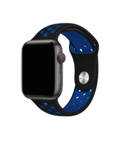 Black blue sport band active smartwatch strap with ventilation holes