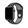Black and grey sport smartwatch band with ventilation holes and breathable design