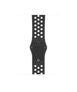 Black perforated silicone sport band for Apple Watch with ventilation holes