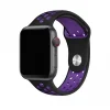 Black and purple sport band for smart watch with ventilation holes