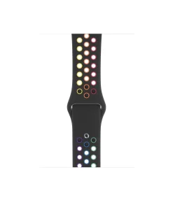 Black sport band with rainbow LED lights for smartwatch devices