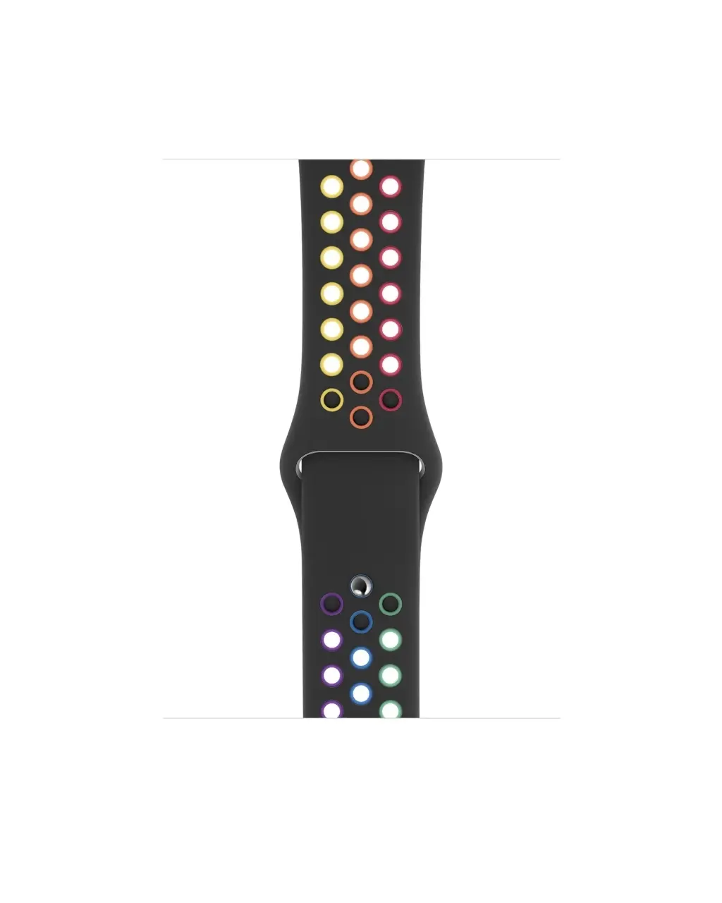 Black sport band with rainbow LED lights for smartwatch devices