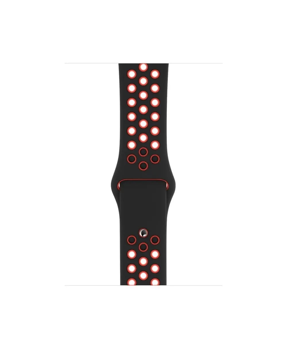 Black silicone sport band with red LED lights for smartwatch