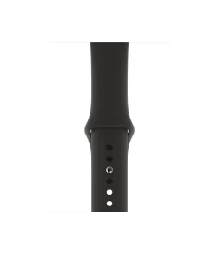 Black silicone sport band for Apple Watch with pin closure
