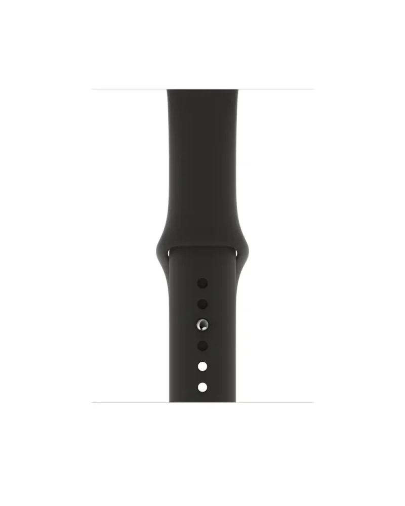 Black silicone sport band for Apple Watch with pin closure