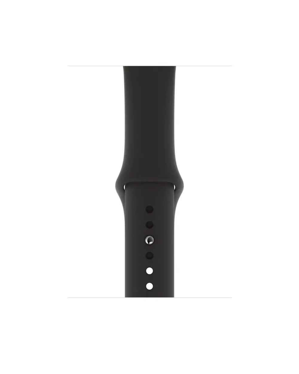 Black silicone sport band for Apple Watch with pin closure