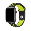 Black and volt yellow sport band for smartwatch with ventilation holes