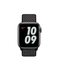 Nike Apple Watch Sport Loop black mesh band with digital display