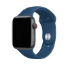 Smartwatch with blue sport band and space gray aluminum case