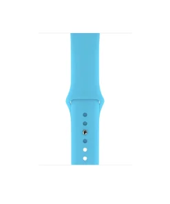 Blue silicone sport band with holes for smartwatch or fitness tracker