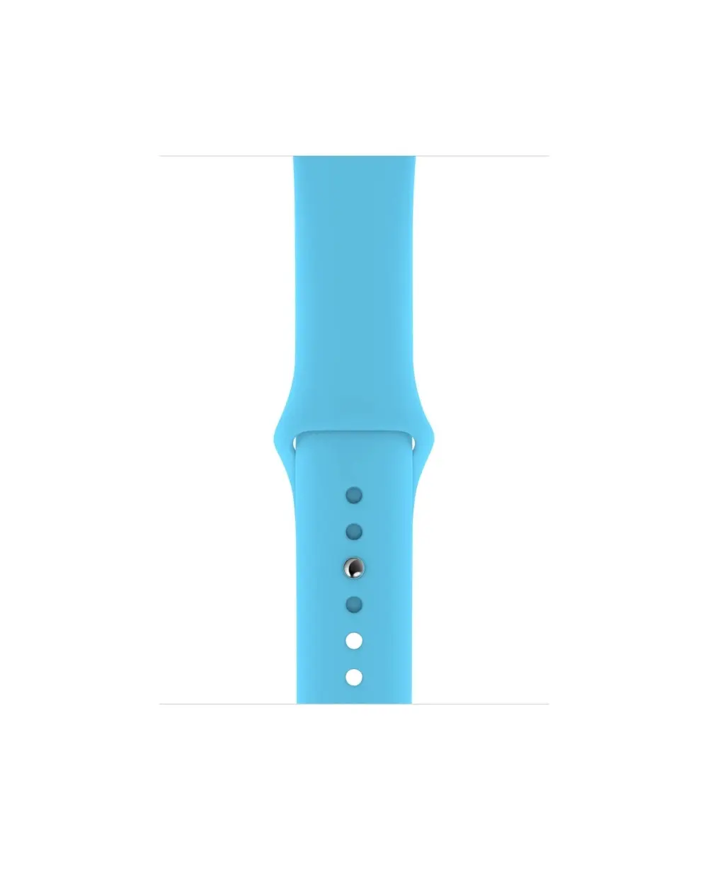 Blue silicone sport band with holes for smartwatch or fitness tracker