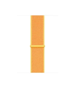 Canary yellow sport loop watch band with textured fabric material