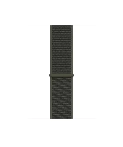 Khaki nylon sport loop smartwatch band with breathable fabric texture