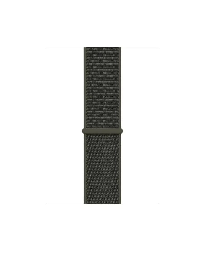 Khaki nylon sport loop smartwatch band with breathable fabric texture