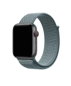 Apple Watch with celestial teal sport loop band woven nylon strap