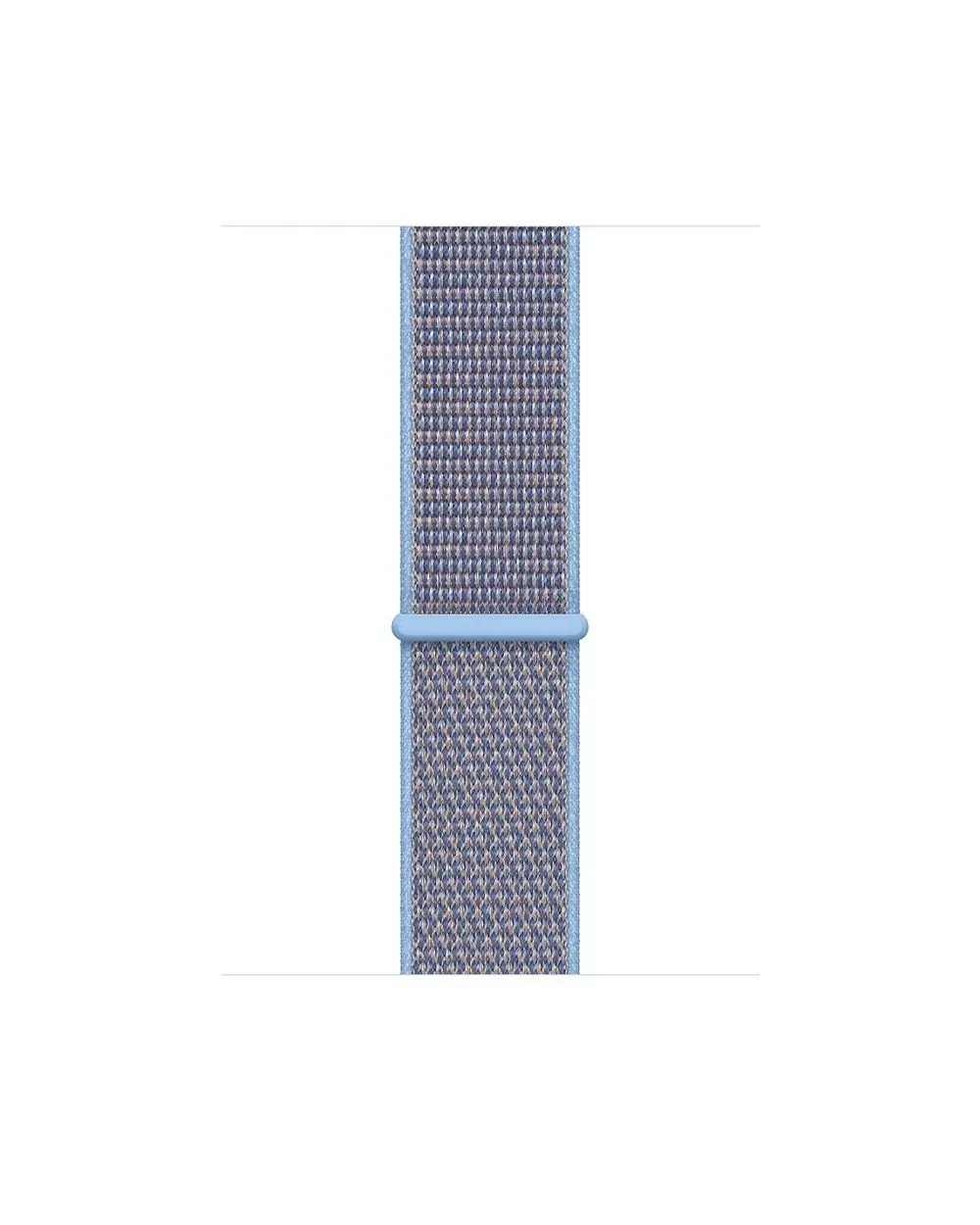 Blue woven nylon sport loop watch band with adjustable strap