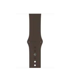 Brown sport band with adjustable sizing holes for smartwatch