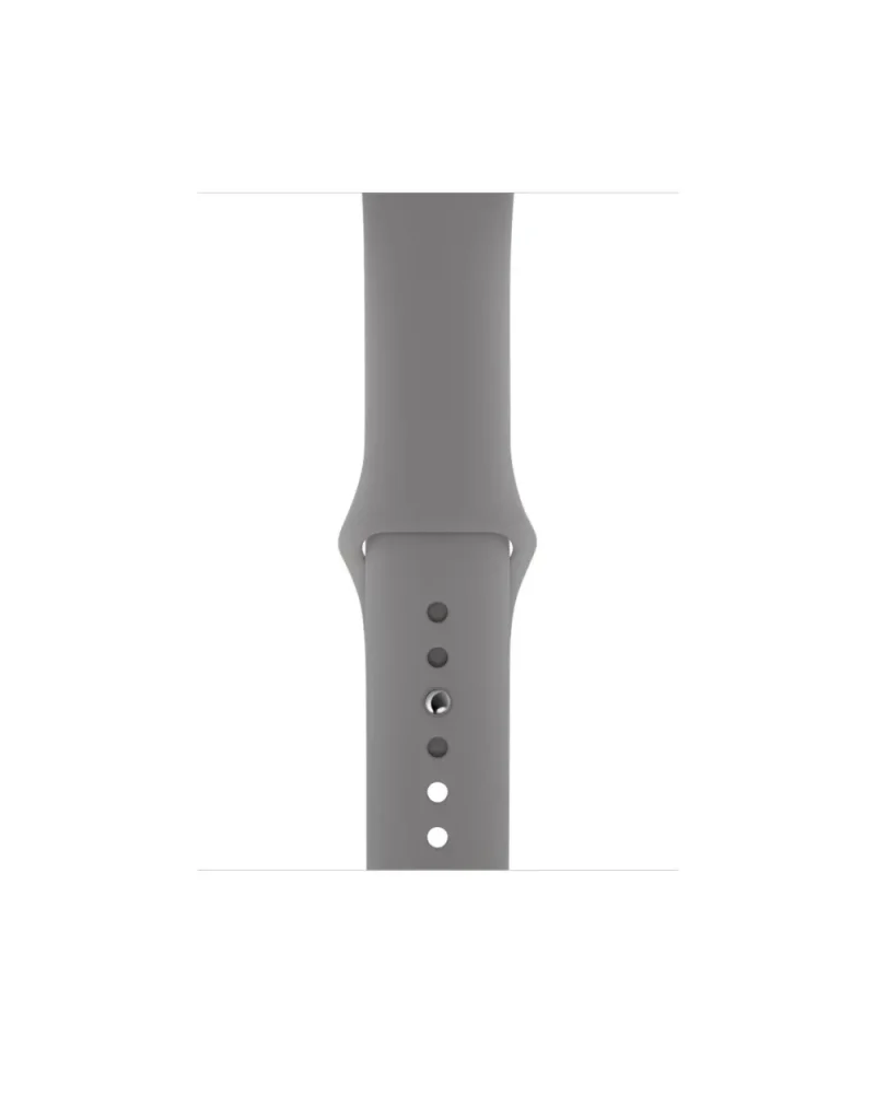 Gray sport band with adjustable holes for smartwatch or fitness tracker