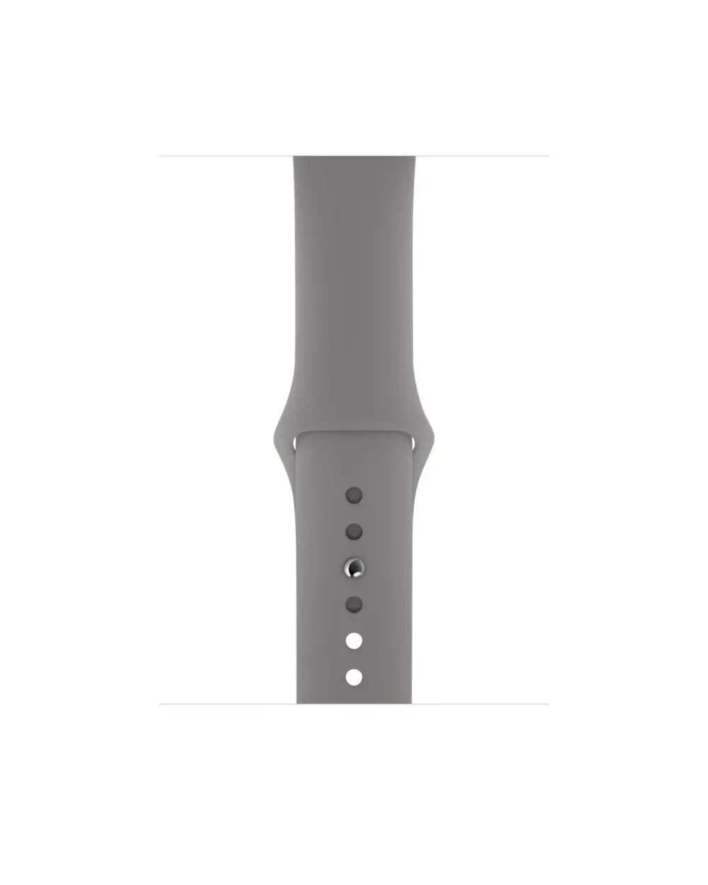 Gray sport band with adjustable holes for smartwatch or fitness tracker