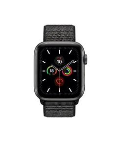 Black fabric sport loop smartwatch with fitness tracking complications display