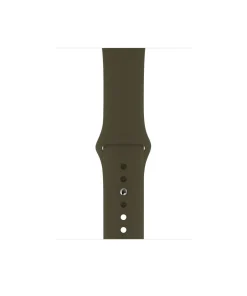 Dark olive silicone sport band with white dots and metal pin