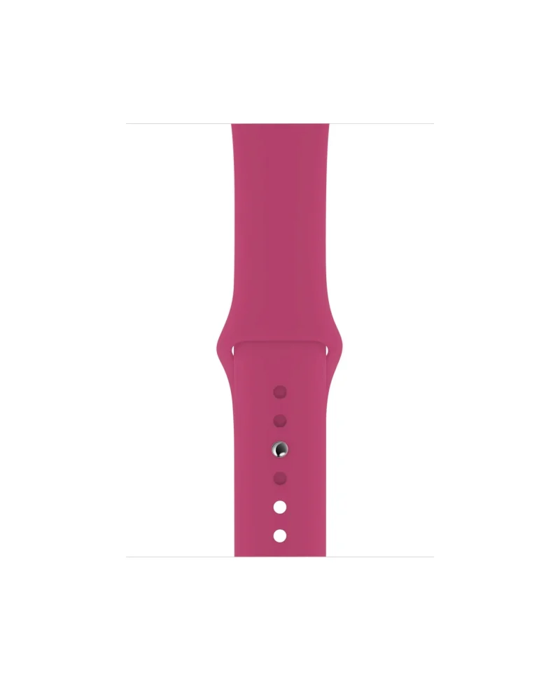 Pink sport band for smartwatch with silicone strap and button closures