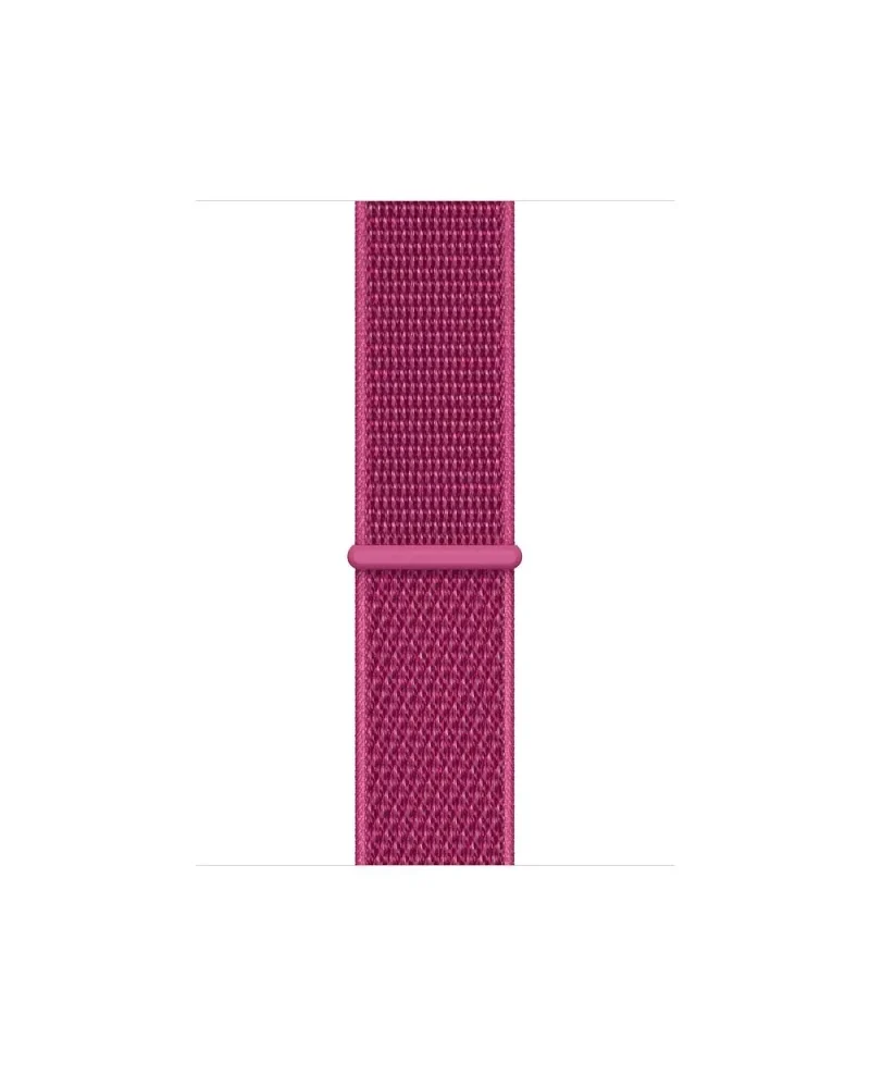 Magenta sport loop watch band woven fabric material with connector