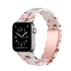 Crystal Band Nougat resin Apple Watch band with rose gold clasp