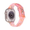 Pink glitter sport band for Apple Watch Ultra with colorful confetti pattern