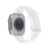Apple Watch Ultra silver case with white glitter sport band strap