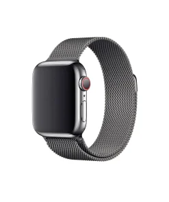 Gun metal Milanese loop stainless steel mesh watch band strap