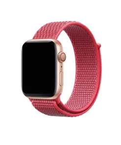 Apple Watch sport loop band hibiscus pink nylon woven material strap