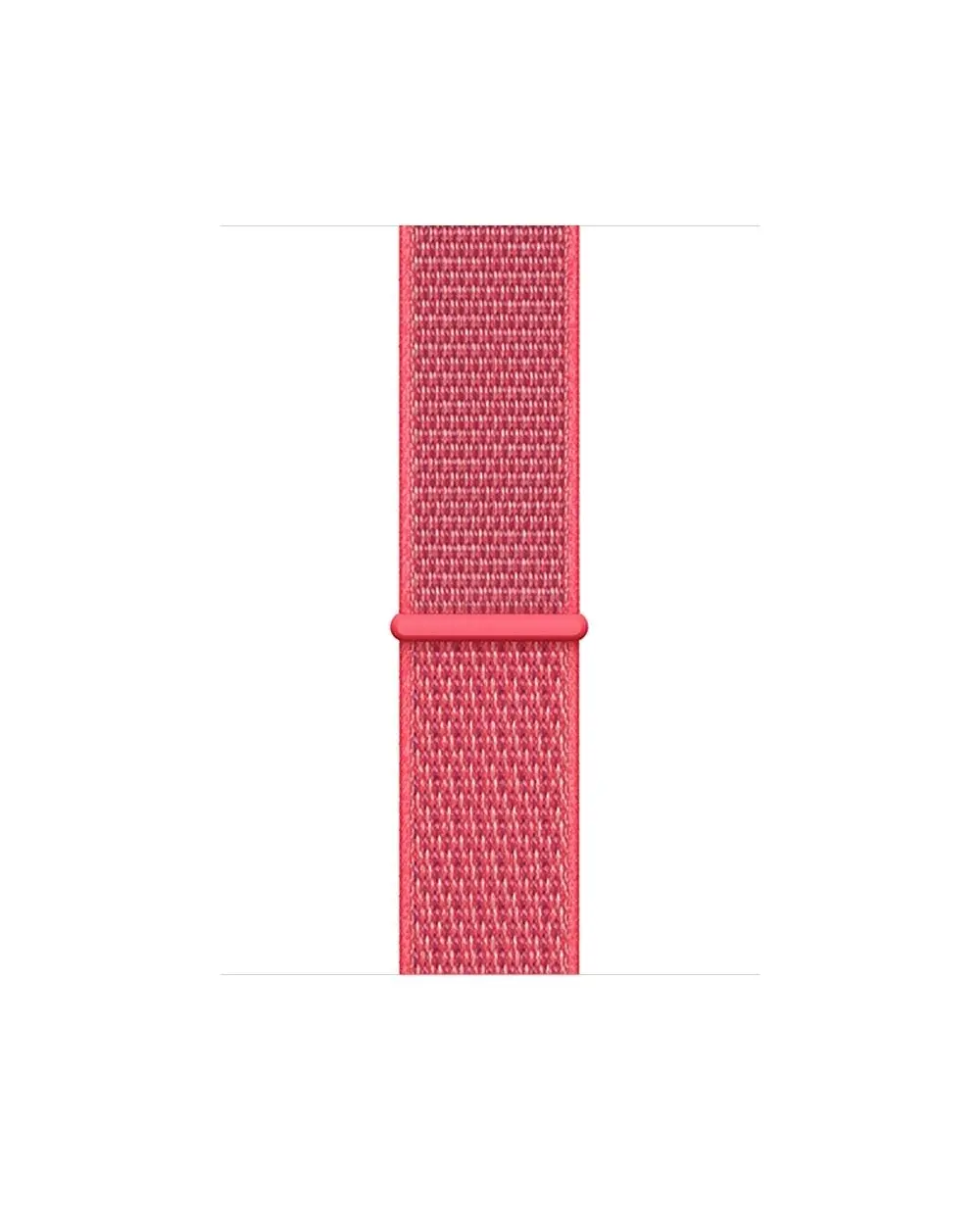 Red hibiscus sport loop Apple Watch band with woven textile strap