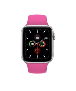 Pink sport band smartwatch with activity rings and health tracking display