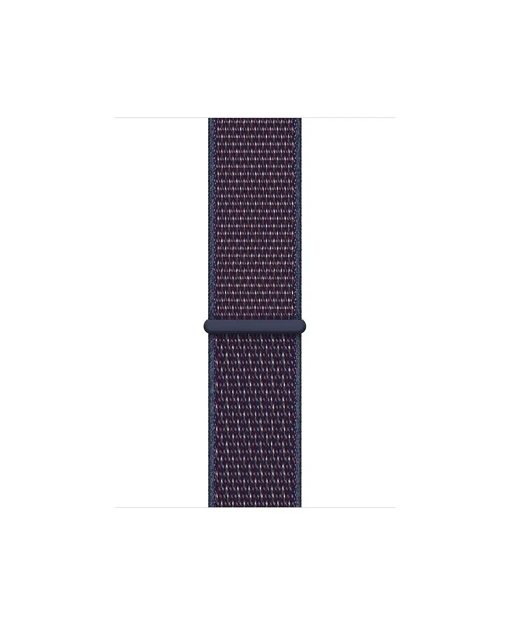 Dark blue woven nylon sport loop watch band with adjustable strap