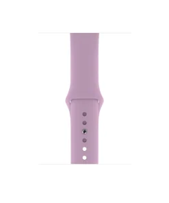 Lavender silicone sport band for smartwatch with adjustment holes