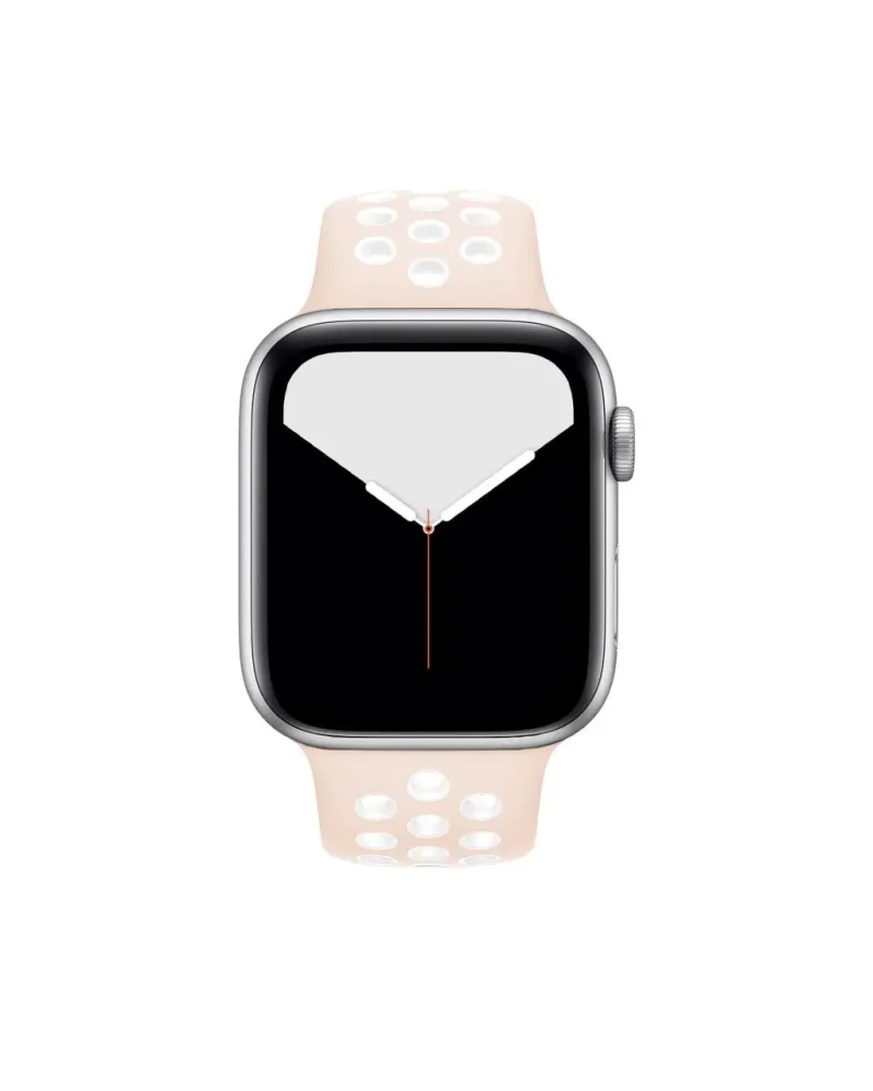 Apple Watch sport band active light pink white with white perforations