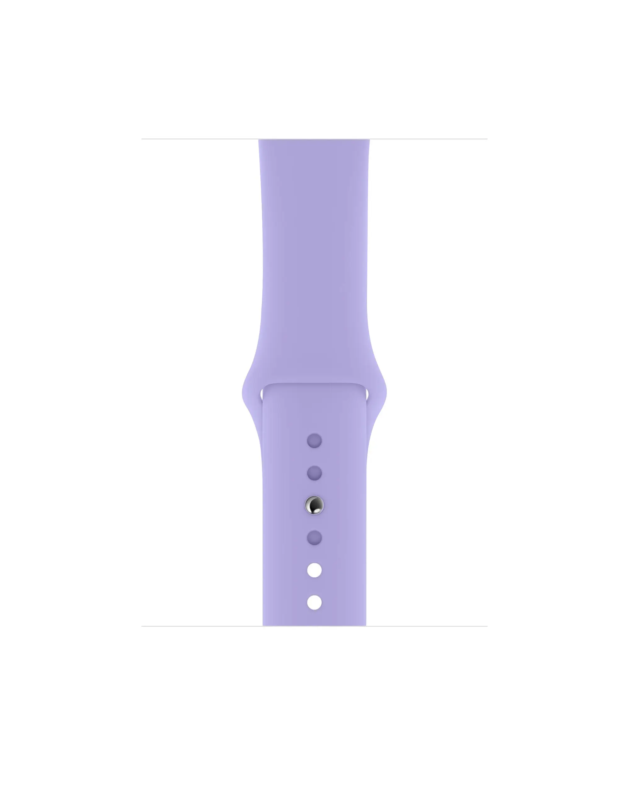 Lavender purple silicone sport band for smartwatch with adjustable fit
