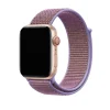 Apple Watch rose gold case with lilac woven sport loop band