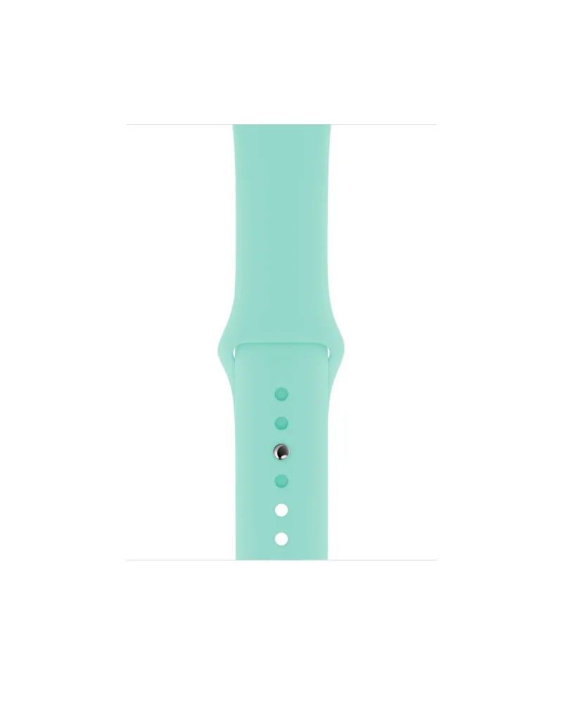 Turquoise silicone sport band with ventilation holes for smartwatch