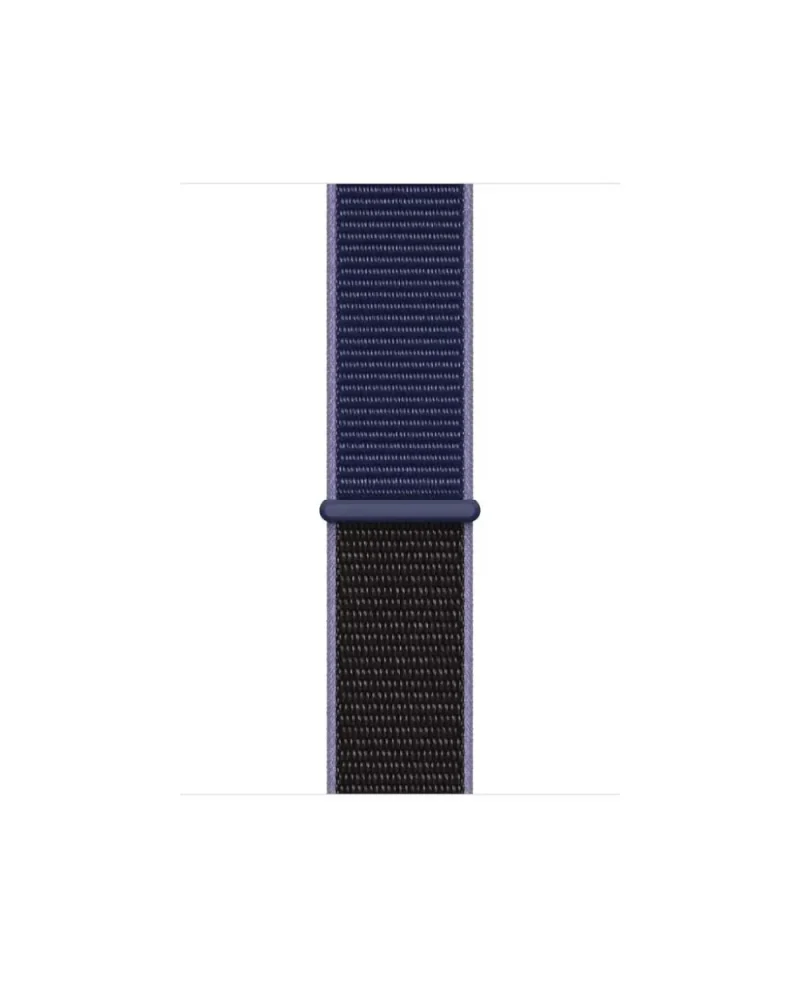 Midnight blue and black nylon sport loop watch band with connector