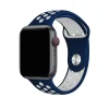 Navy and white sport band for smartwatch with perforated design
