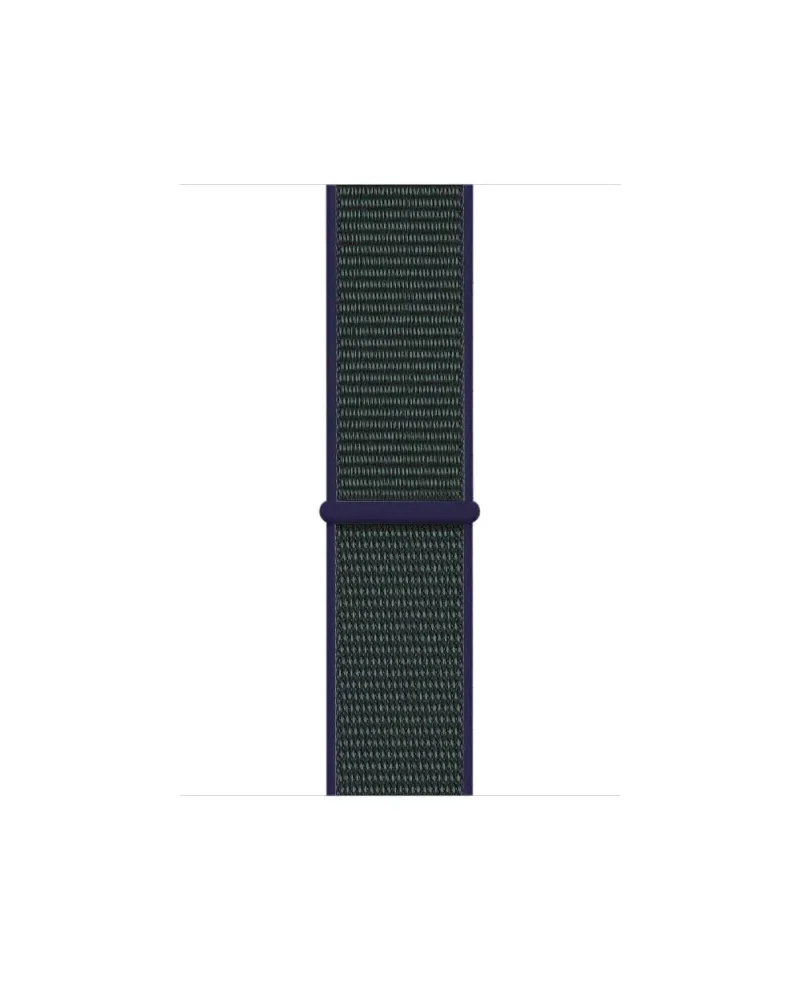 Navy blue sport loop watch band with midnight fog woven nylon material